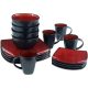 H2305 Better Homes and Gardens 16-Piece Dinnerware Set, Tuscan Red