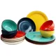 H2316 Gibson Home 12 Piece Color Vibes Assorted Dinnerware Set